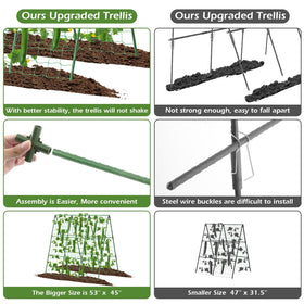 LifeisLuck trellis includes netting and zip ties for secure vine training
