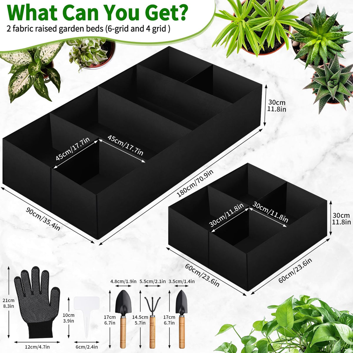 LifeisLuck aluminum garden tools set, rust-resistant and lightweight.