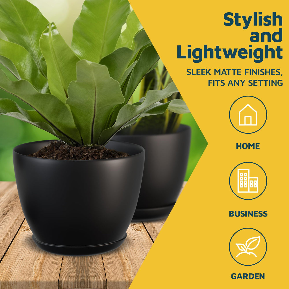 Lifemaster pots shown in indoor balcony setting highlighting indoor outdoor versatility
