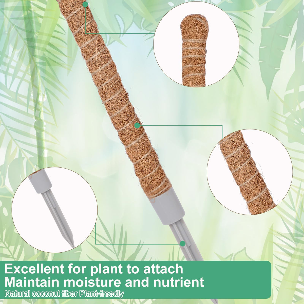 LifeNest 50 inch moss pole is DIY-friendly for shaping tall plant supports.