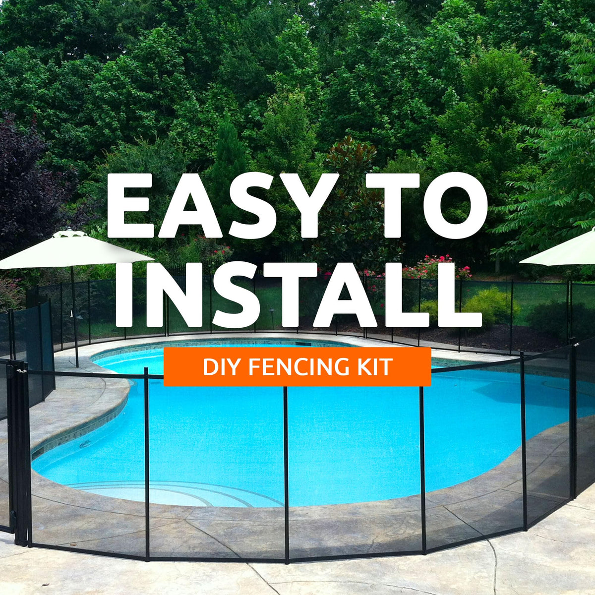 Life Saver Pool Fence DIY integrated poles facilitate quick setup.