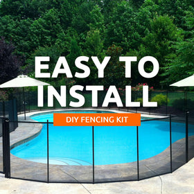 Life Saver Pool Fence DIY integrated poles facilitate quick setup.