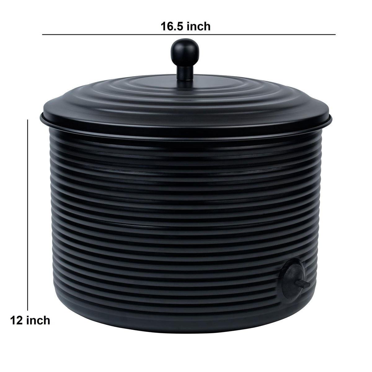 LifeSmart hose storage pot wide mouth enables easy winding and retrieval.