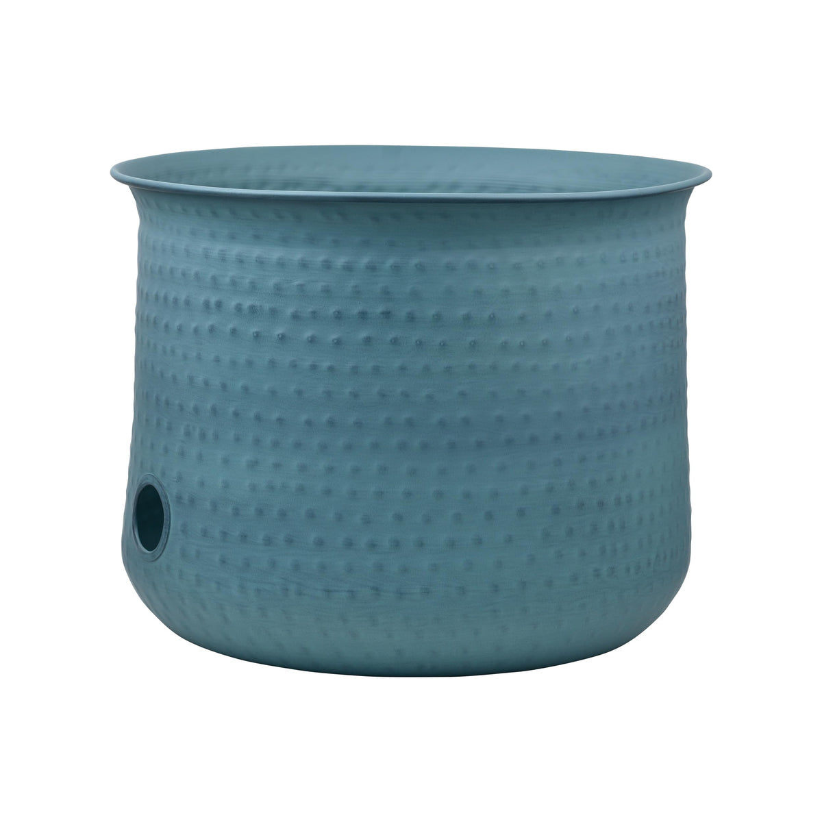 LifeSmart hose storage with wide mouth simplifies coiling and retrieval