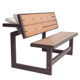 LIFETIME 60054 weather-resistant faux wood surface maintains appearance with little upkeep.