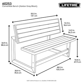 LIFETIME 60253 weather-resistant polystyrene slats with water drainage