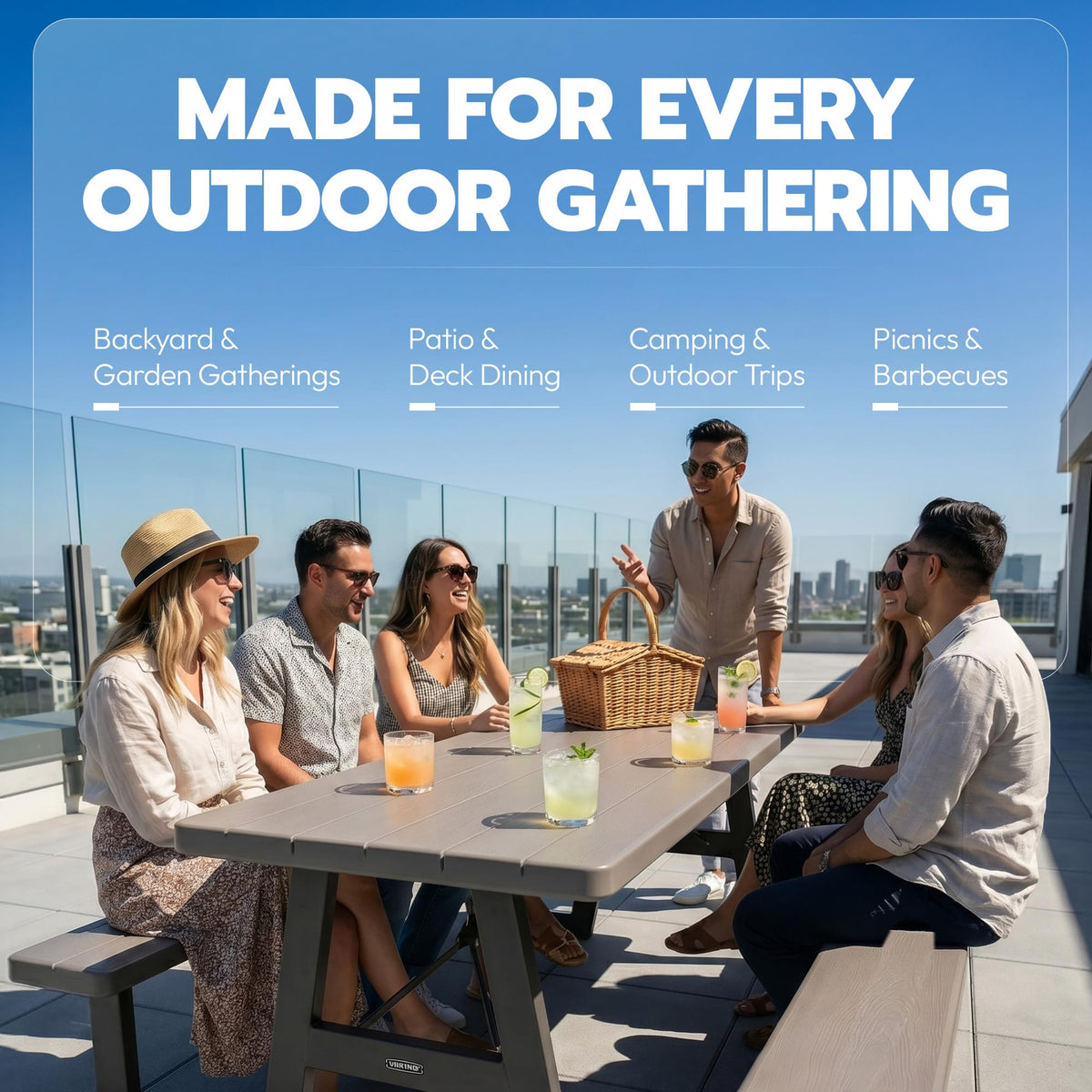 UV-resistant materials protect color and finish in sunny conditions.