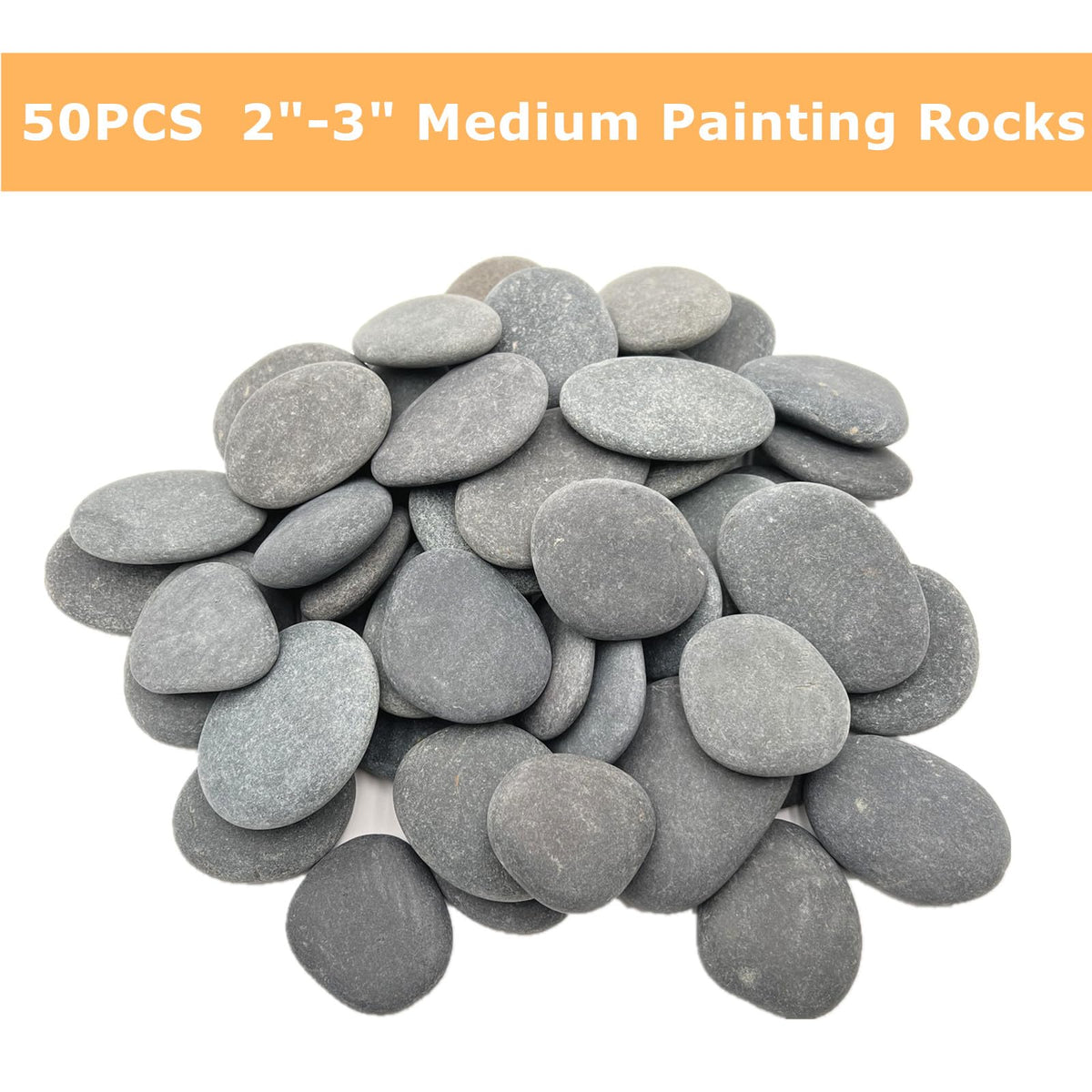 Lifetop hand-picked flat surface rocks for easy art.