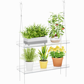Lifewit 2-tier window shelf assembly compact space-saving plant display