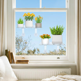 Lifewit 3-pack plant shelves ideal for succulents and herbs.