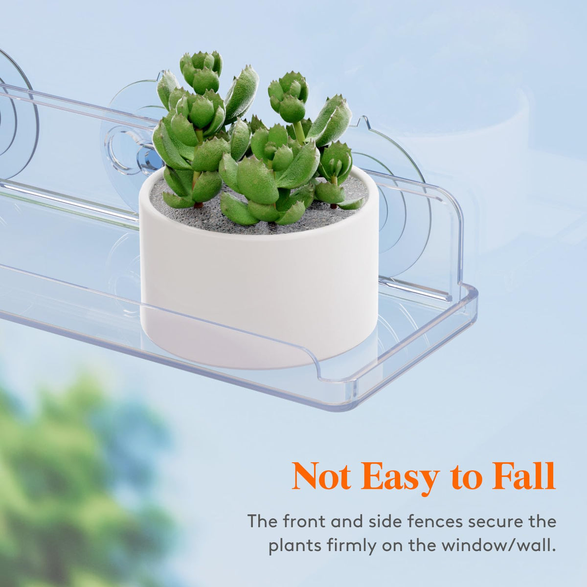 Lifewit wind-proof window shelf stays firmly attached during gusts