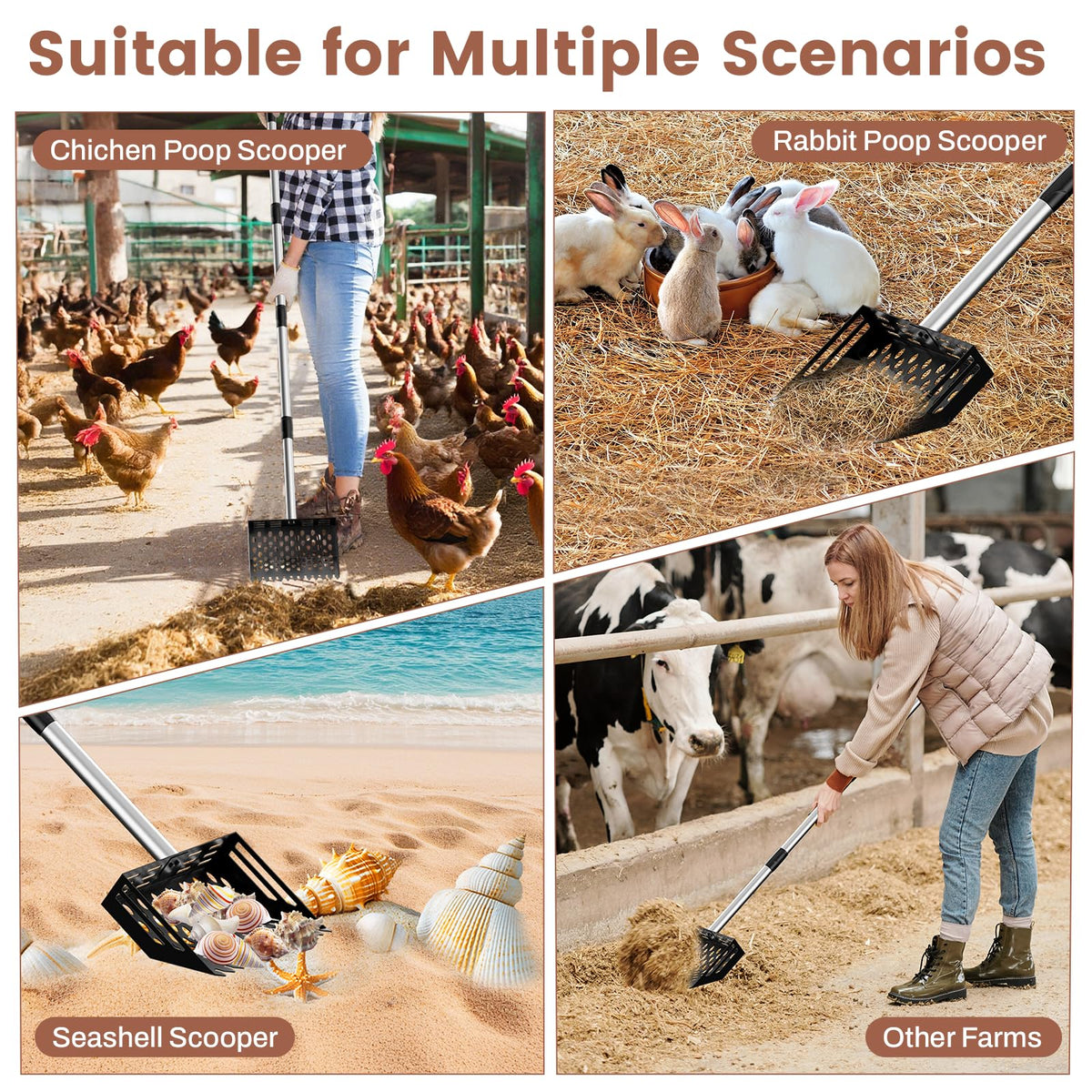 LIFFEE multifunctional sifting tool cleans sand, leaves, and bedding efficiently.