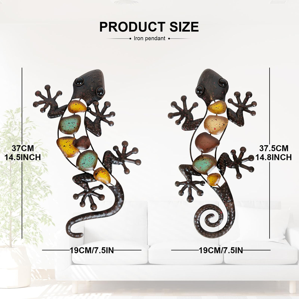 LIFFY gecko wall art outdoor fence display enhances curb appeal
