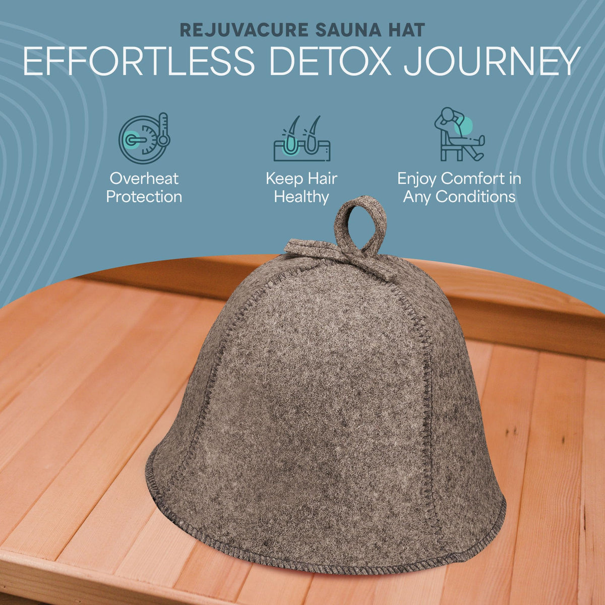 LifePro sauna hat storage loop for easy between-session hanging