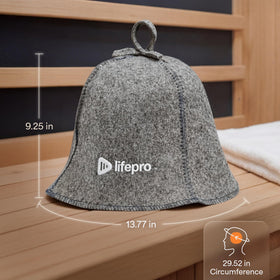 LifePro sauna hat texture closeup highlights premium wool and breathable comfort