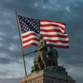 Lifraon flag with brass grommets for secure outdoor hanging.