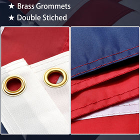 Lifraon American flag showing sewn stripes and double-needle stitching for longevity