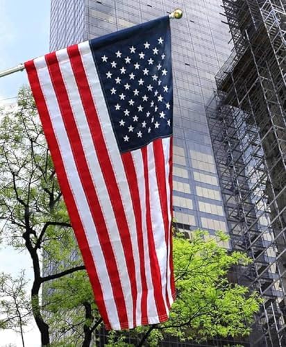 Lifraon American flag sleeve tab attachment shown on a flagpole for secure outdoor display.