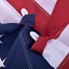 Lifraon flag with detailed embroidered stars and stitching on the flag surface.