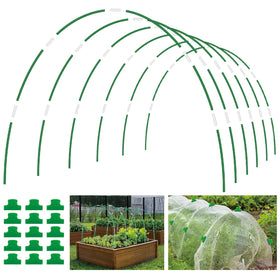lifskydom 60pc garden hoops kit for raised beds enables versatile protective structures