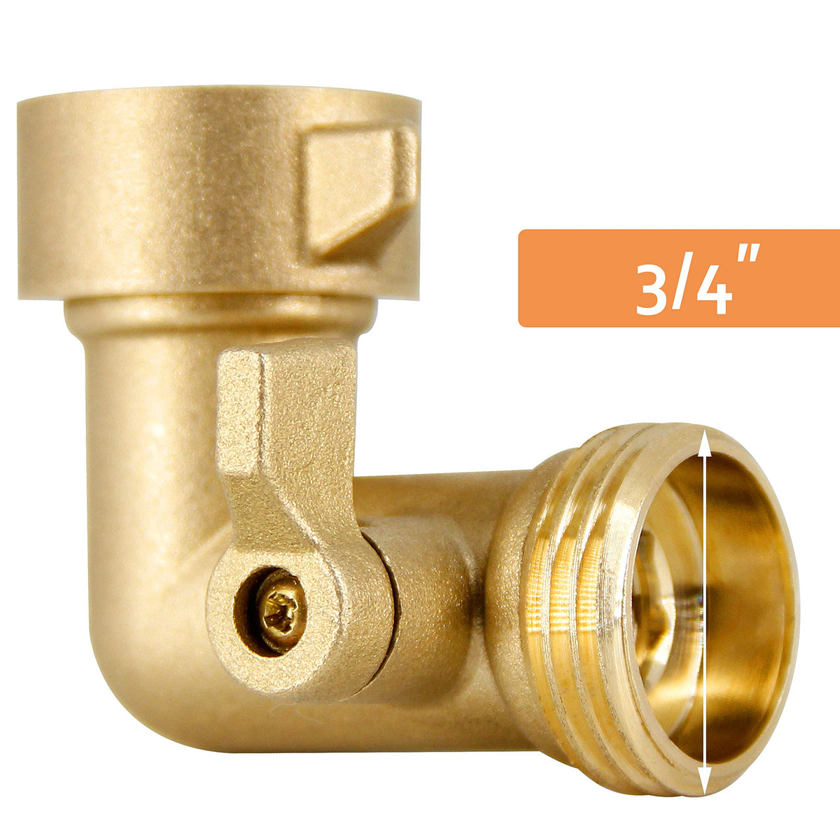 Lifynste brass elbow with valves provides precise water control.