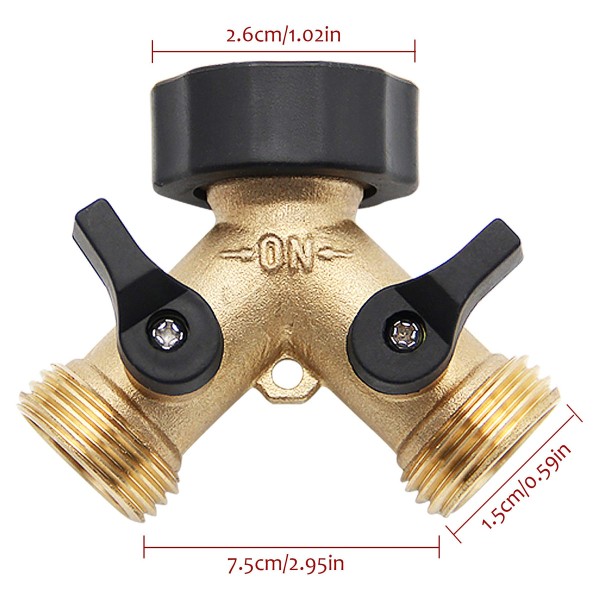 Lifynste brass hose connector with 3-4 inch standard fitting