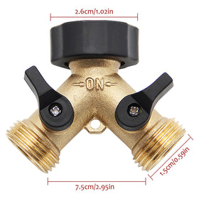 Lifynste brass hose connector with 3-4 inch standard fitting