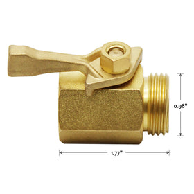 Close-up of Lifynste brass valve showing ergonomic handle for easy water control