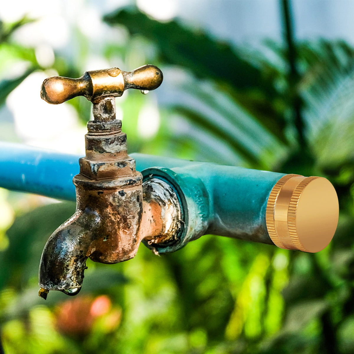 Lifynste easy-install brass hose cap reducing drips and maintenance