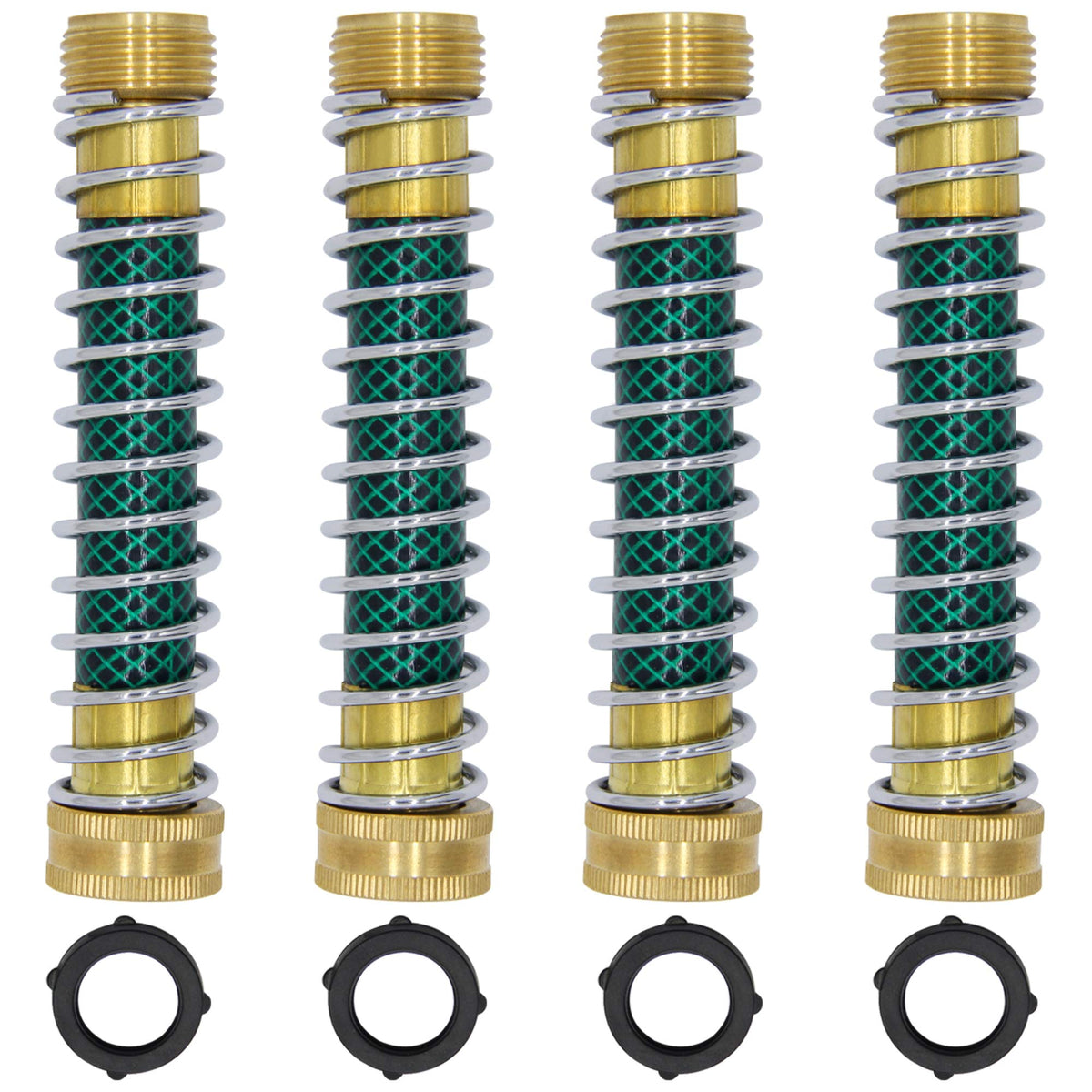 Lifynste garden hose extension adapter attached to faucet for kink-free watering