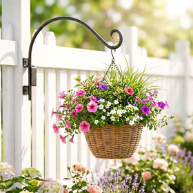 Lifyzoon 16-inch swivel bracket mounted outdoors, provides flexible placement and stable hanging.