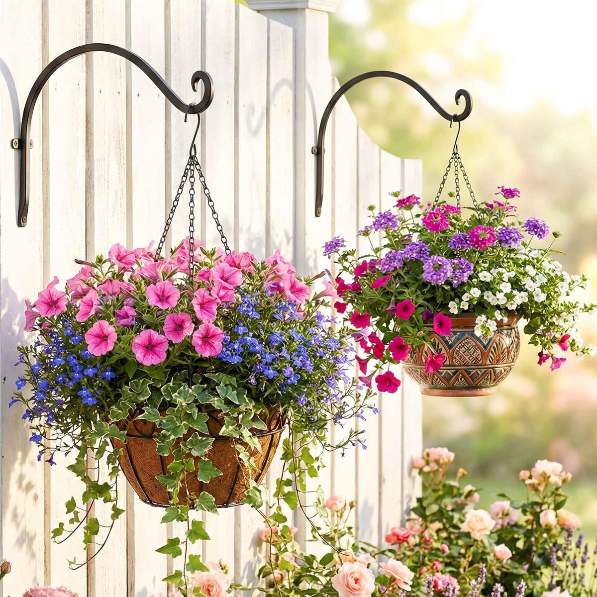 Lifyzoon hanging bracket with weatherproof coating ideal for rain and sun.