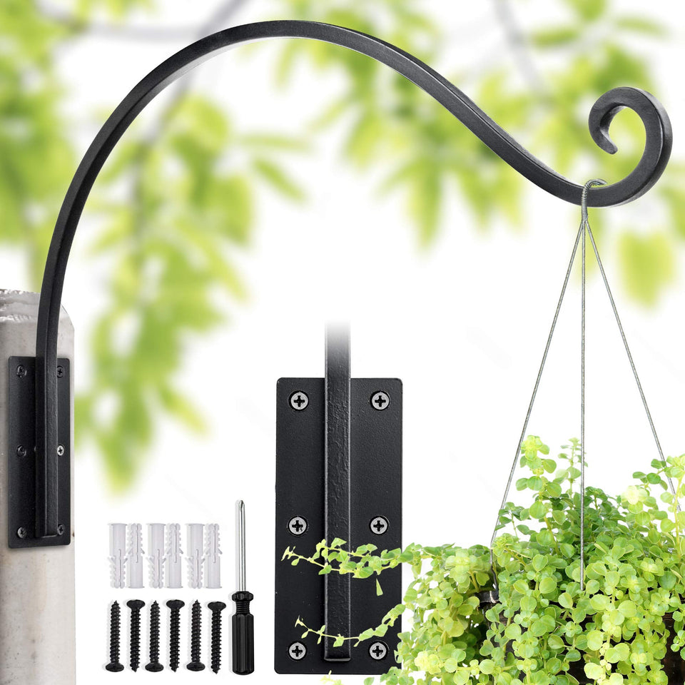 Lifyzoon 22-inch heavy-duty bracket for indoor or outdoor plant displays.