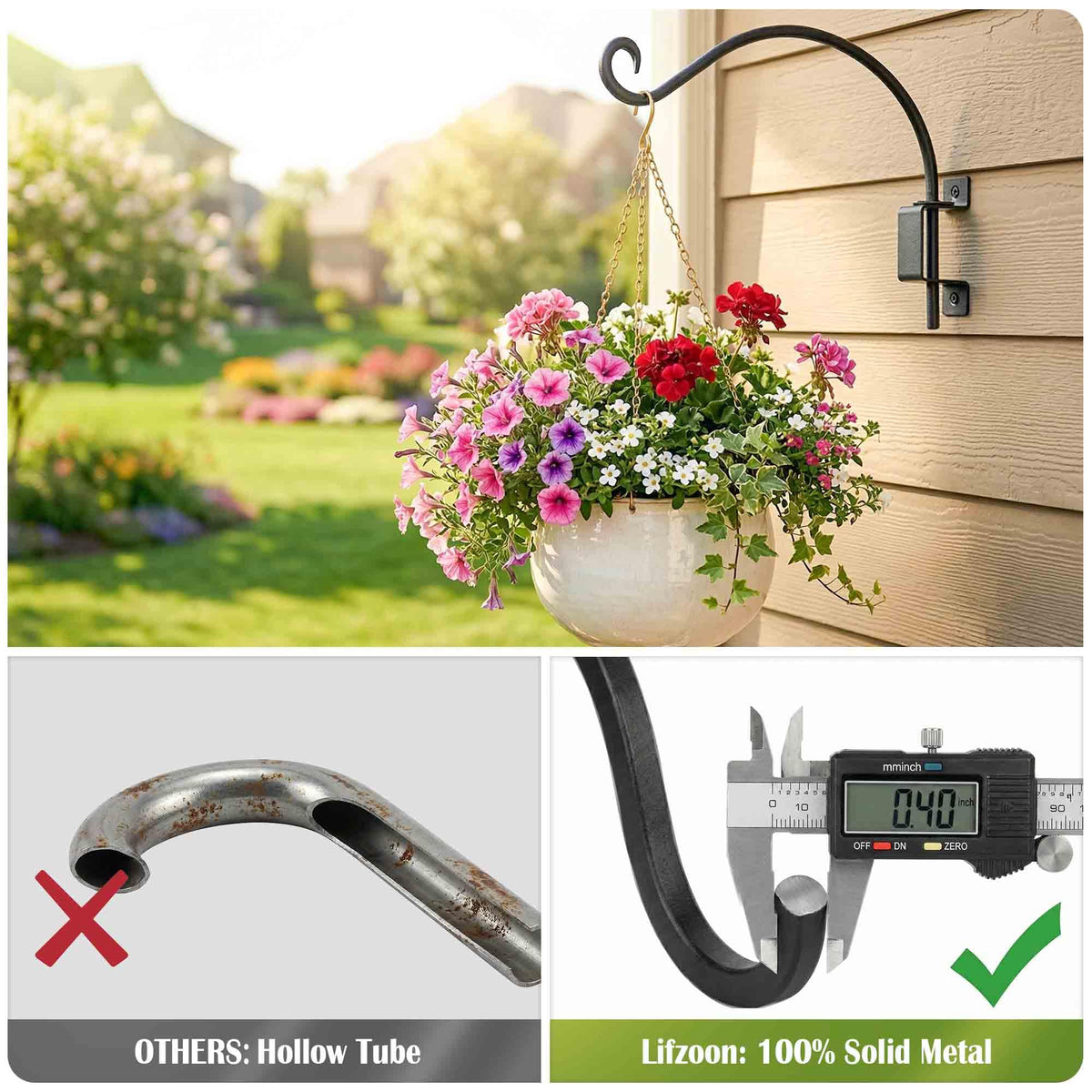 Lifyzoon outdoor wall mounting enables DIY deck or fence installation.
