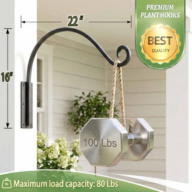 Lifyzoon large 22 by 11 inch bracket supports up to 100 pounds.