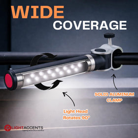 LIGHTACCENTS LED grill light bar for Weber grill improves night cooking visibility