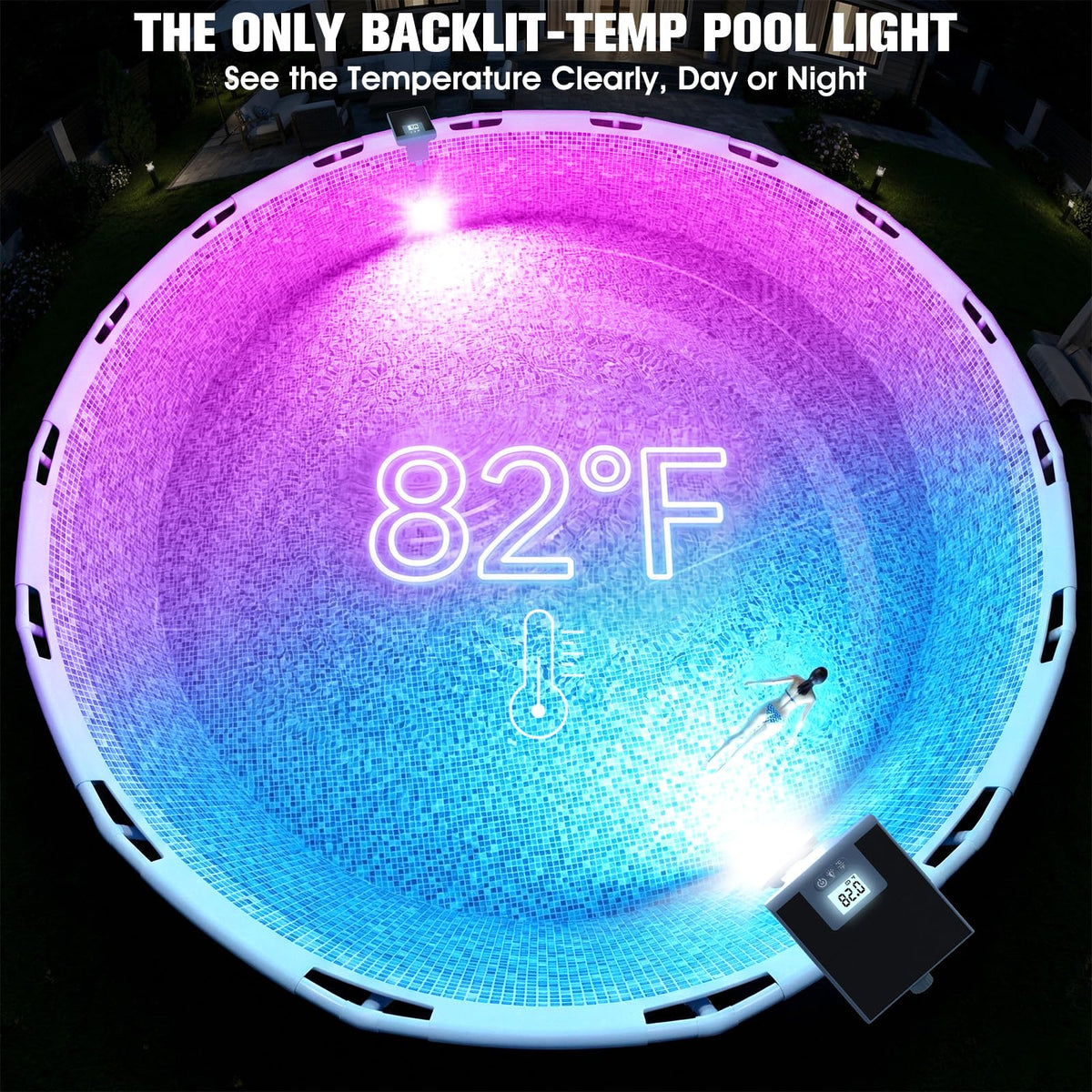 LightHacker pool edge light fits metal-frame pools for a clean edge