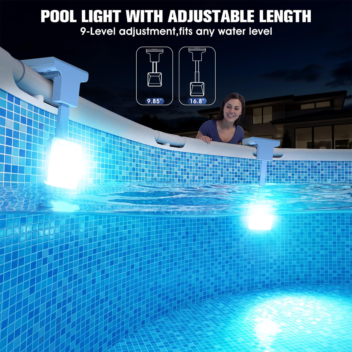 LightHacker pool light with color effects for ambient mood