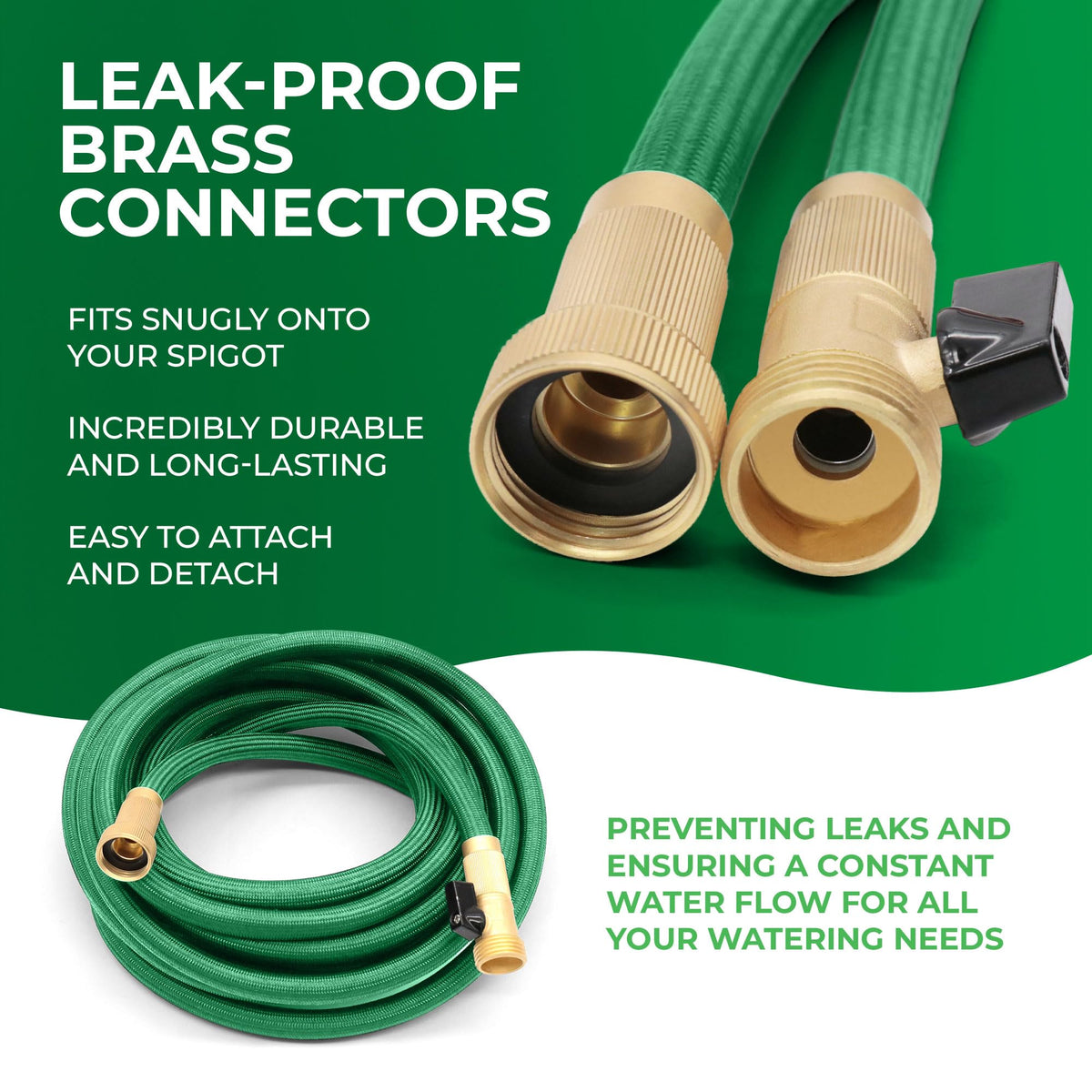 LightHose 25 ft length provides versatile reach and compact storage