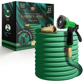 LightHose garden hose in vibrant green, lightweight for easy yard watering and quick maneuverability