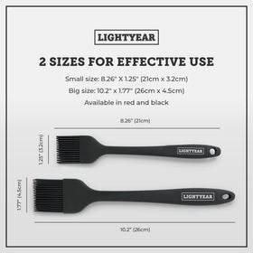 Lightyear 450F heat-resistant silicone brush ready for high-temp grilling