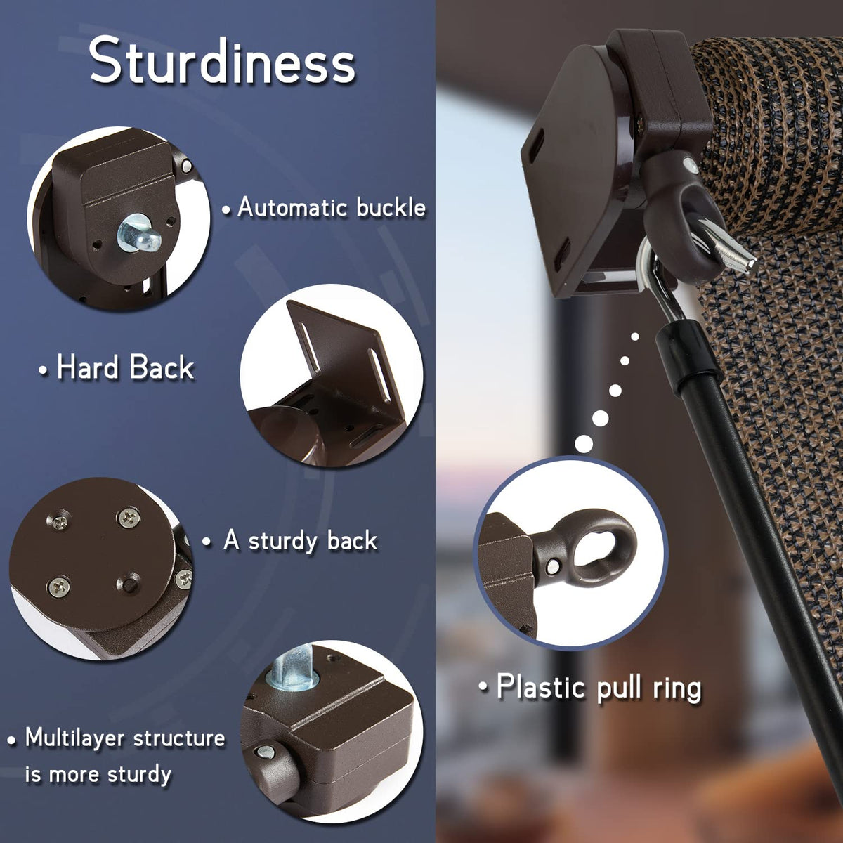 Lihopefe outdoor sunshade bracket durability withstands weather conditions.