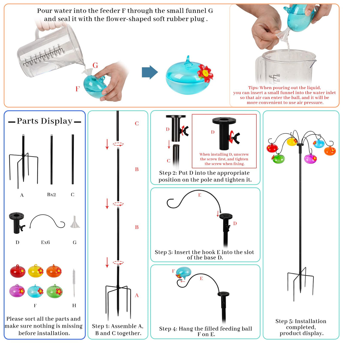 Liitrton adjustable-height pole adapts to different garden layouts
