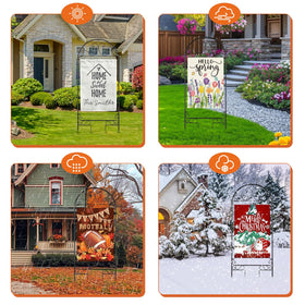 Liitrton Garden Flag Holder Stand quick assembly in minutes for easy setup