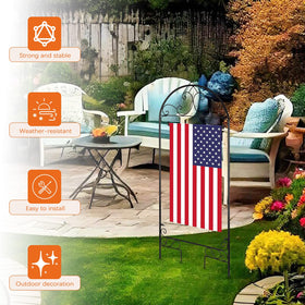 Liitrton Garden Flag Holder Stand durable metal design suitable for all seasons