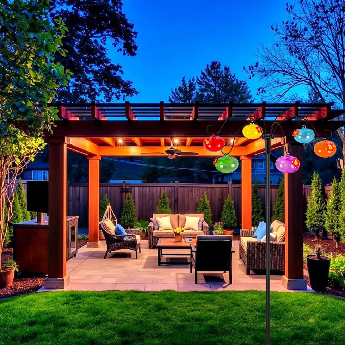 Liitrton outdoor decor setup lets you hang feeders or ornaments anywhere