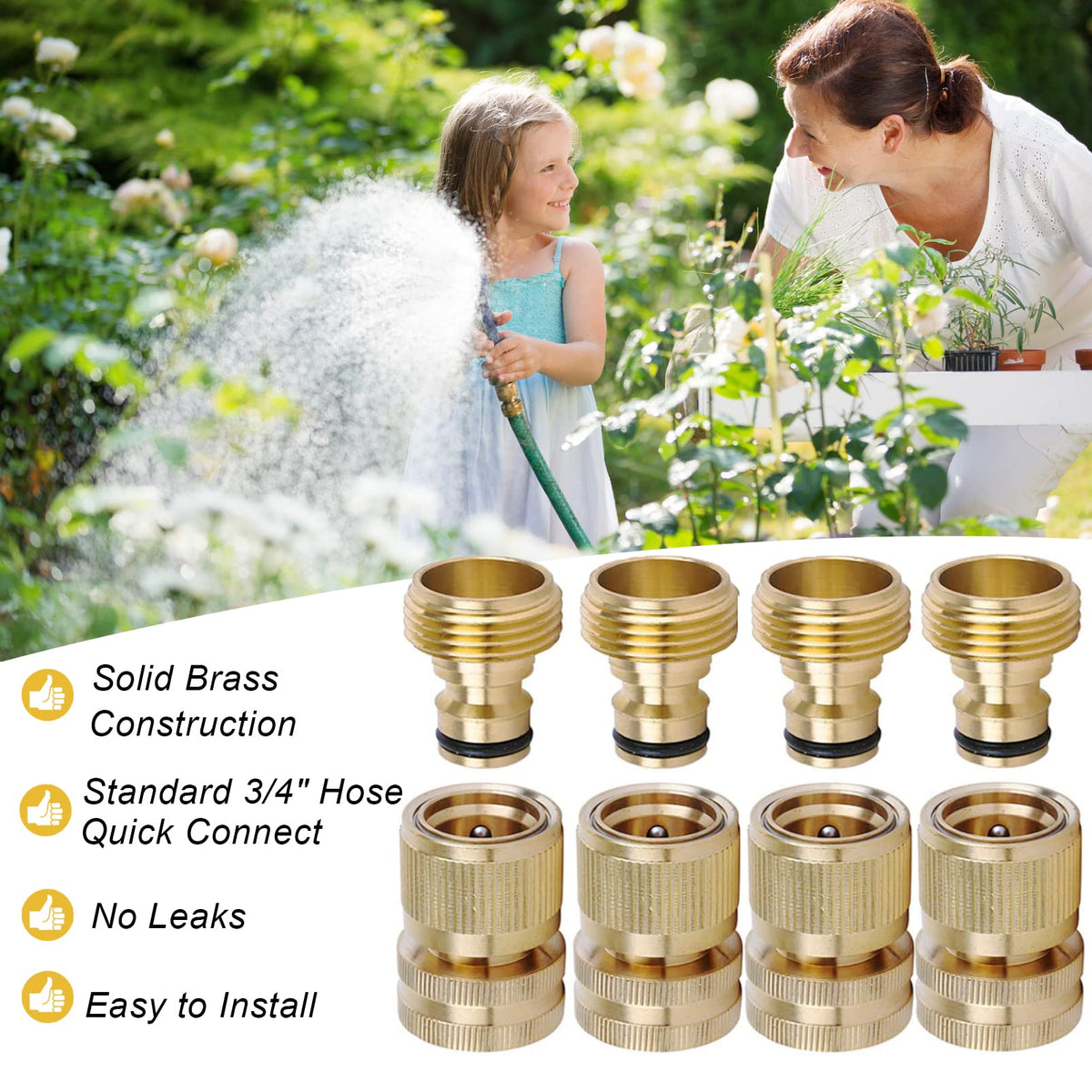 LIKAGE brass construction highlights durability for outdoor use