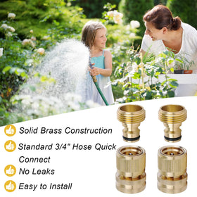 LIKAGE brass hose quick connect female connector simplifies quick hose changes.
