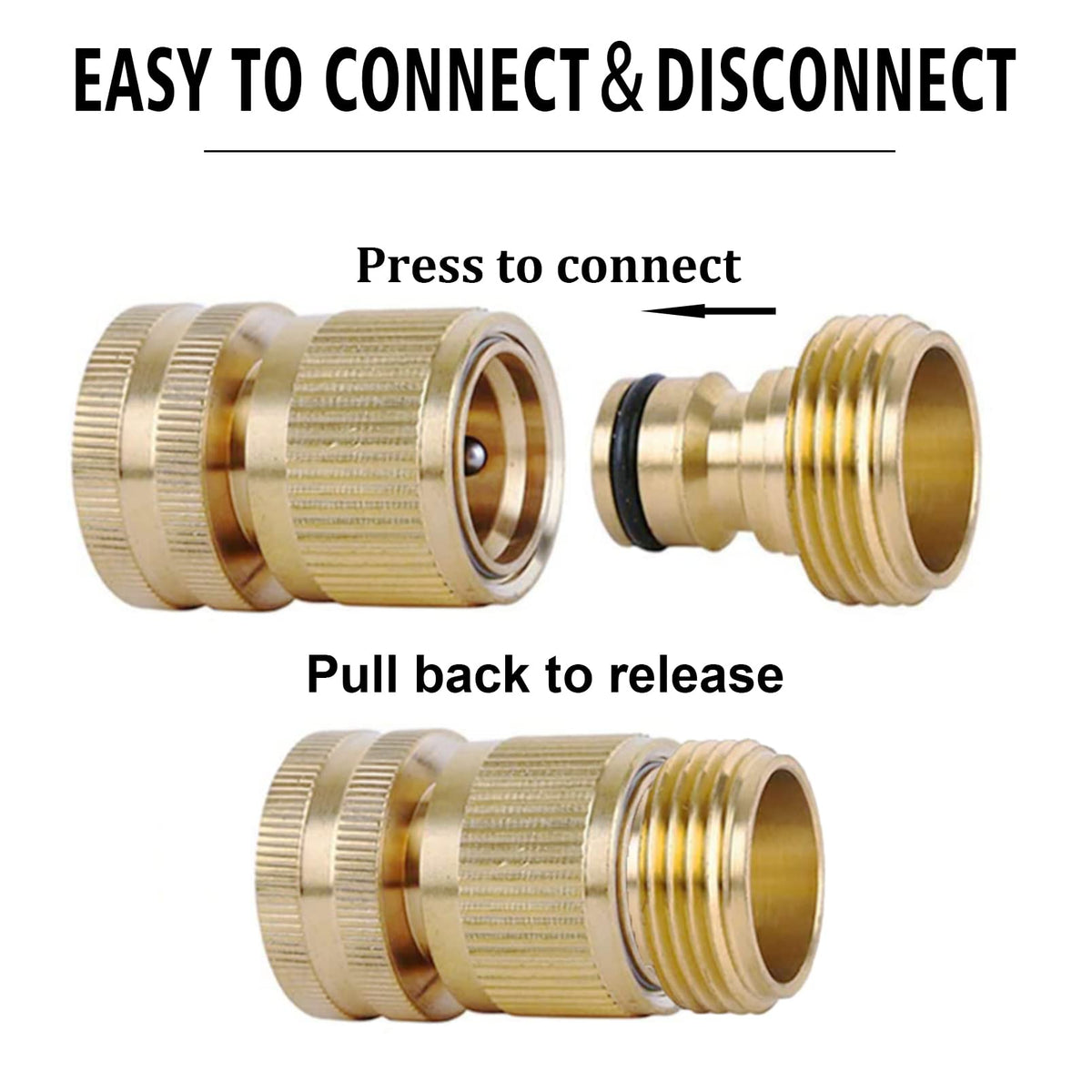 LIKAGE brass hose quick connect female fitting with easy release