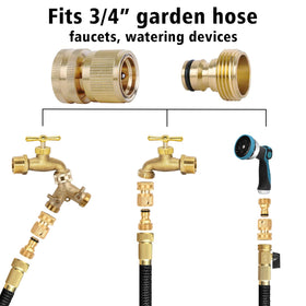 LIKAGE brass hose quick connect in-use shot shows easy release without tools.